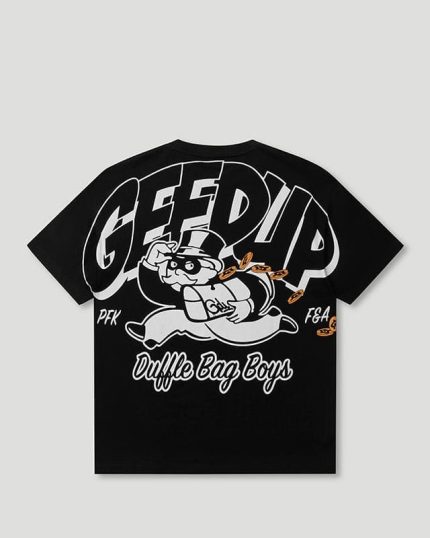Geedup Duffle Bag Boys T-Shirt Black/White