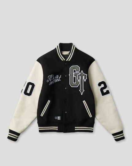 Geedup x Trapstar Letterman Black/White/Grey Jacket