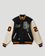 Geedup x Trapstar Letterman Black/Cream/Orange Jacket