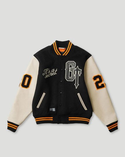 Geedup x Trapstar Letterman Black/Cream/Orange Jacket