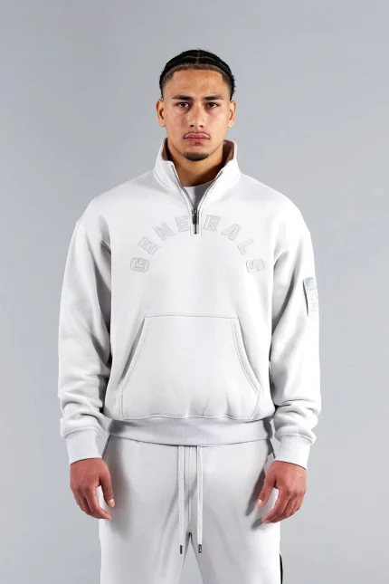 Geedup Generals Oversized Qtr Zip Nimbus Cloud